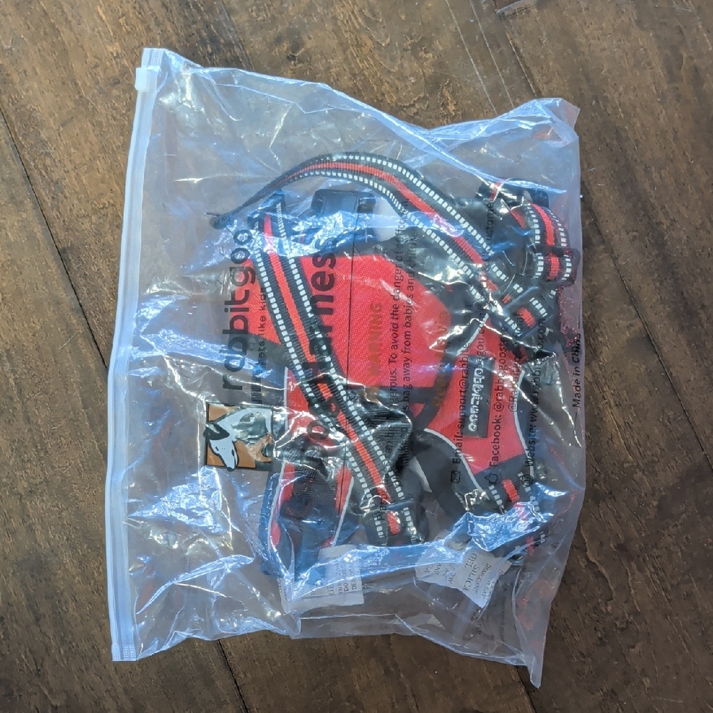 Red and Black Dog Harness by Doodlebone